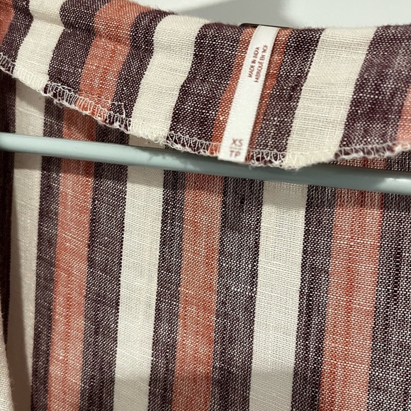 Free People Monday striped linen Midi Dress - XS - Picture 4 of 5